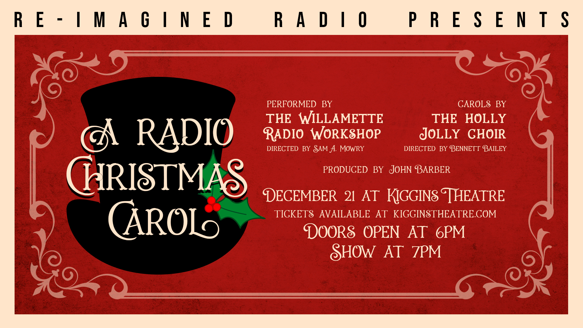 A Radio Christmas Carol landscape poster 2022