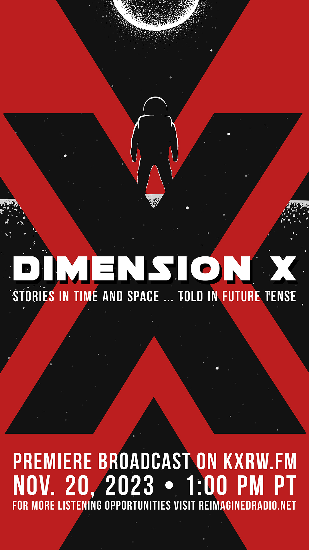 Dimension X vertical graphic